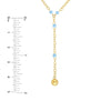 Light Blue Enamel Layered Lariat Necklace