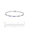 Diamond &amp; Sapphire Tennis Bracelet (2-1/4tcw)