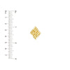 Square Lattice Pattern Stud Earrings