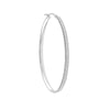 Plated Sterling Silver Long Oval Sparkle Hoops