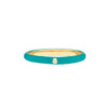 Diamond Bezel on Teal Enamel Band