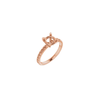 14K Rose 7 mm Round Engagement Ring Mounting