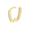 Diamond Channel 8mm Hoop Earrings