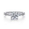 14K White Gold Round Diamond Engagement Ring