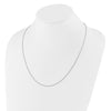 Sterling Silver RH-plated Adjustable 1.45mm Cable Chain