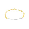 Two Tone 1-3/4tcw Diamond Paper Clip Bracelet