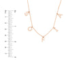 Block Initials Dangle Station Necklace