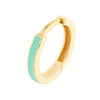 Lt Turquoise Enamel Baby Hoop Earrings