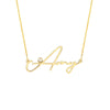 Signature Diamond Bezel Nameplate Necklace