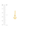 Mini Huggie Hoop Earrings with Anchor Drop