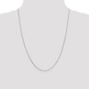 14K White Gold .8mm Box with Spring Ring Clasp Chain