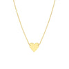 Plated Sterling Silver Polished Heart Necklace