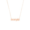 Gothic Scorpio Nameplate Necklace