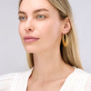 Large Graduated Puffed Hoop Earrings