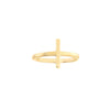 Plated Sterling Silver Sideways Cross Ring