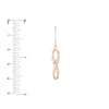 Dangle CZ Infinity Earrings