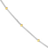 2.0mm Two-Tone Saturn Curb Chain with Lobster Lock