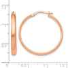 10K Rose Gold Polished Hoop Earrings
