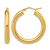 10K Polished Lightweight Hoop Earrings