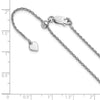 Sterling Silver RH-plated Adjustable 1.5mm D/C Spiga Chain