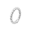 Double Twist Polished Tube Ring