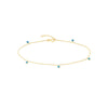 Blue Turquoise Evil Eye Dangle Adjustable Anklet