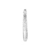 Sterling Silver 3mm x 25mm Medium Diamond-Cut Hoop Earrings