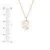 Script 'Q' with Diamond Bezel Necklace