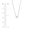 Bezel Set Round Diamond Necklace (1/10tcw)