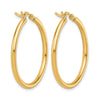 14K 2x30mm Polished Hoop Earrings