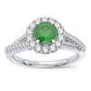 14K 0.25Ct Diamond Emerald Ring