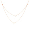 Diamond Drops Necklace on D/C Bead Chain