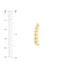 Graduated Oval Climber Earrings