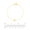 Diamond Tapered Cross Adjustable Bracelet