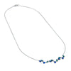 Teal Sapphire and Blue Blossom Necklace