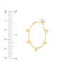 Oval Beaded Wire Post Hoops