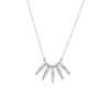 Mini Bezel Spike Drop and Bead Necklace
