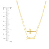 Cross and Faith Layered Duo Adj. Necklace