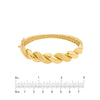 Textured and Polished Twist Bangle Bracelet