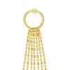 Open Circle Earrings with Diamond-Cut Bead Fringe