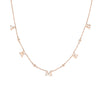 Initial &amp; Diamond Bezel Station Necklace