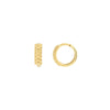 Square Basket Weave Huggie Earrings