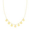 Cross Cutout Disc Dangles Adj. Necklace