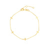 Adjustable Mini Cross Stations Bracelet