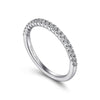 14K White Gold Prong Set Diamond Wedding Band