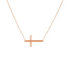 Sterling Silver Sideways Cross Necklace