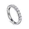 Platinum 11 Stone French Pavé Diamond Wedding Band