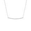 Curved Bar Adj. Necklace with 1/5tcw Diamond