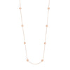Sterling Silver Polished Bead Station Long Necklace