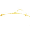 Puff Hearts on Piatto Chain Adjustable Anklet